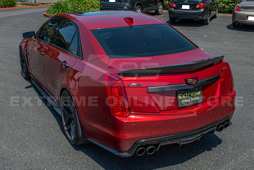2016-19 Cadillac CTS-V DRY Carbon Fiber Rear Deck Lid Center Applique Trunk Insert