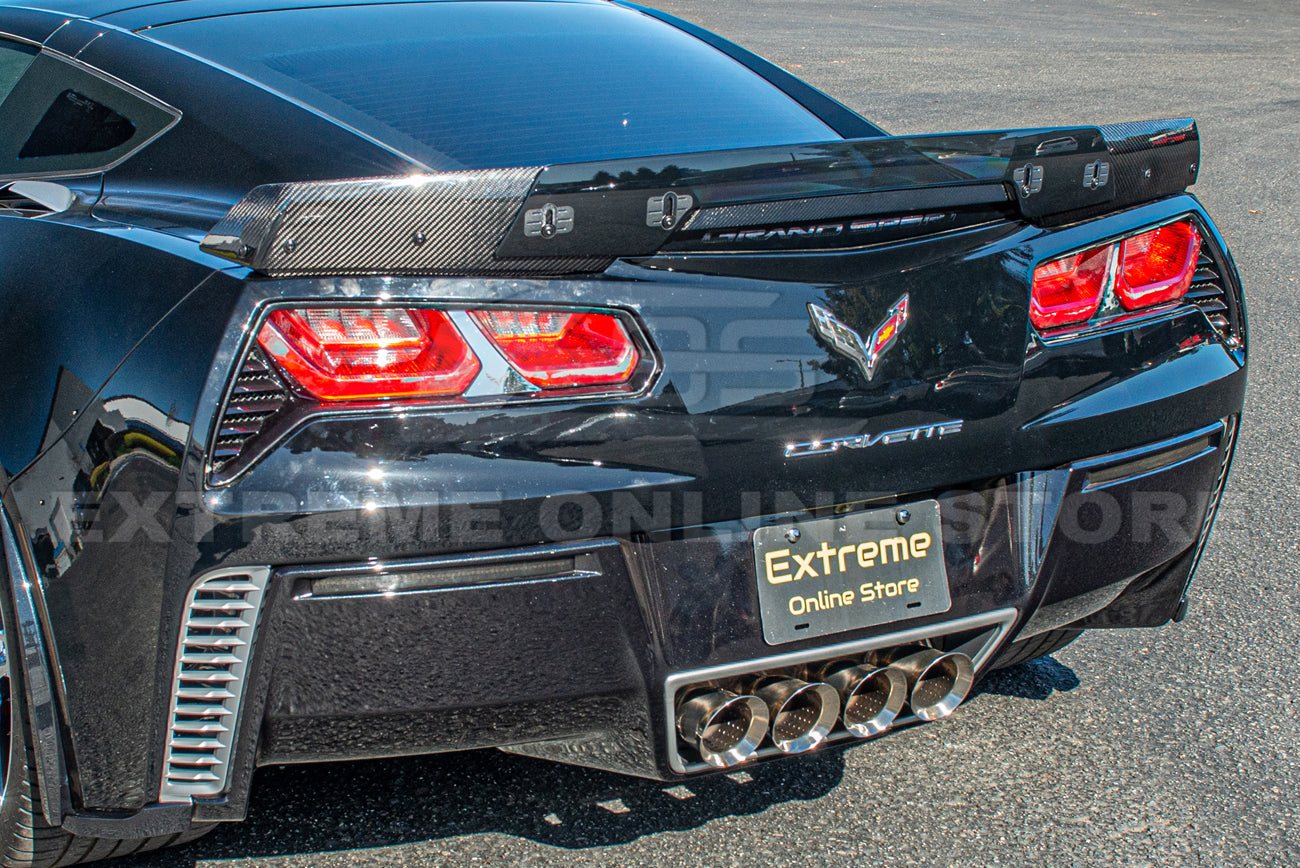 Z06 Rear Corvette C7 Z06 Stage 3 Carbon Fiber Rear Spoiler W/ Wickerbill Extens