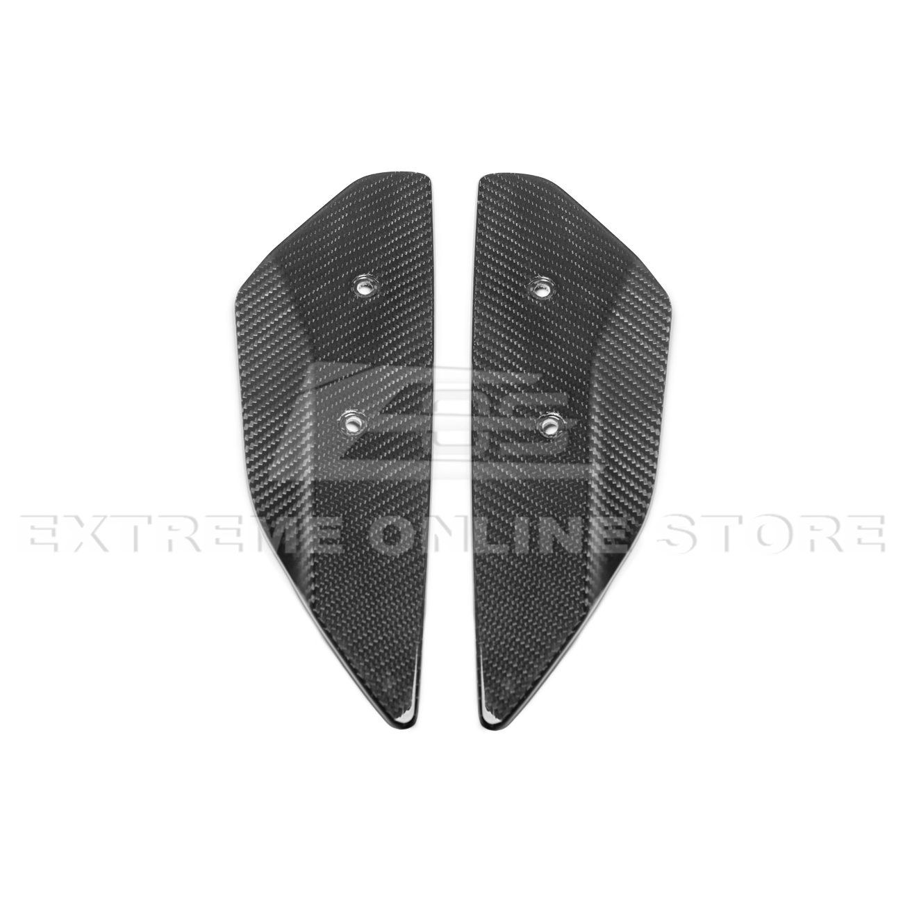 2020-Up Corvette C8 GM Factory Style DRY CARBON FIBER Rear Spoiler Side Winglets