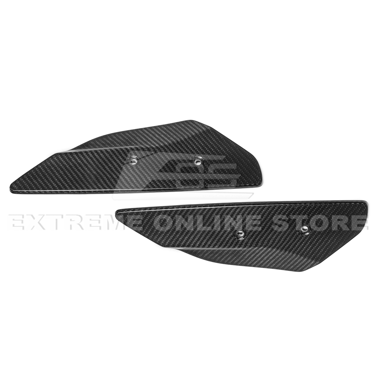 2020-Up Corvette C8 GM Factory Style DRY CARBON FIBER Rear Spoiler Side Winglets
