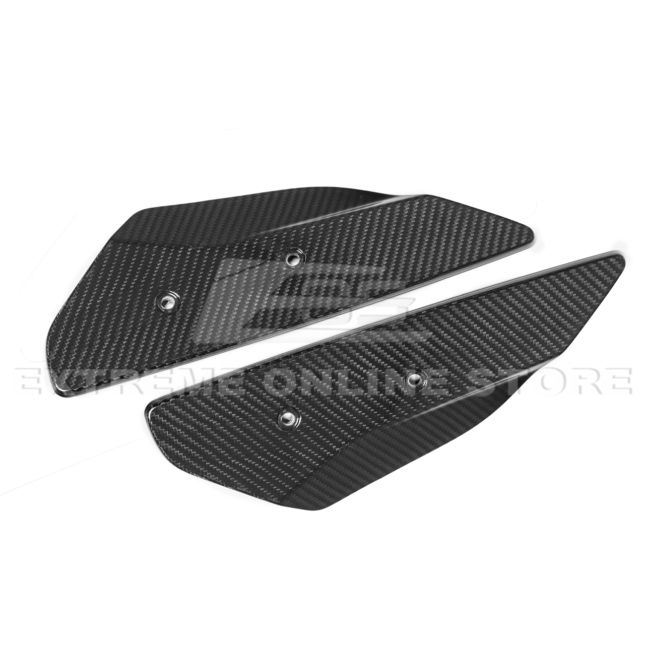 2020-Up Corvette C8 GM Factory Style DRY CARBON FIBER Rear Spoiler Side Winglets
