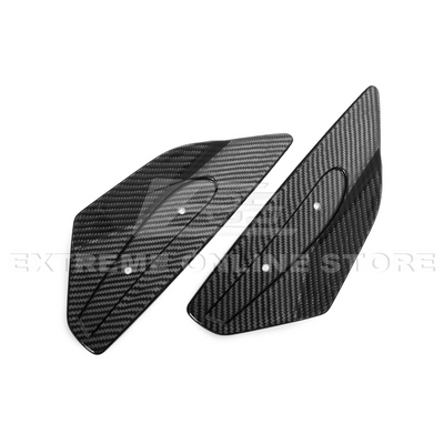 2020-Up Corvette C8 GM Factory Style DRY CARBON FIBER Rear Spoiler Side Winglets