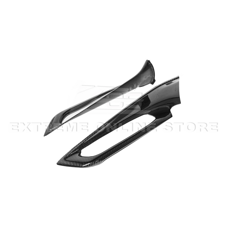 Corvette C8 DRY CARBON FIBER Window Switch Trim &amp; Pillar Panel Cover