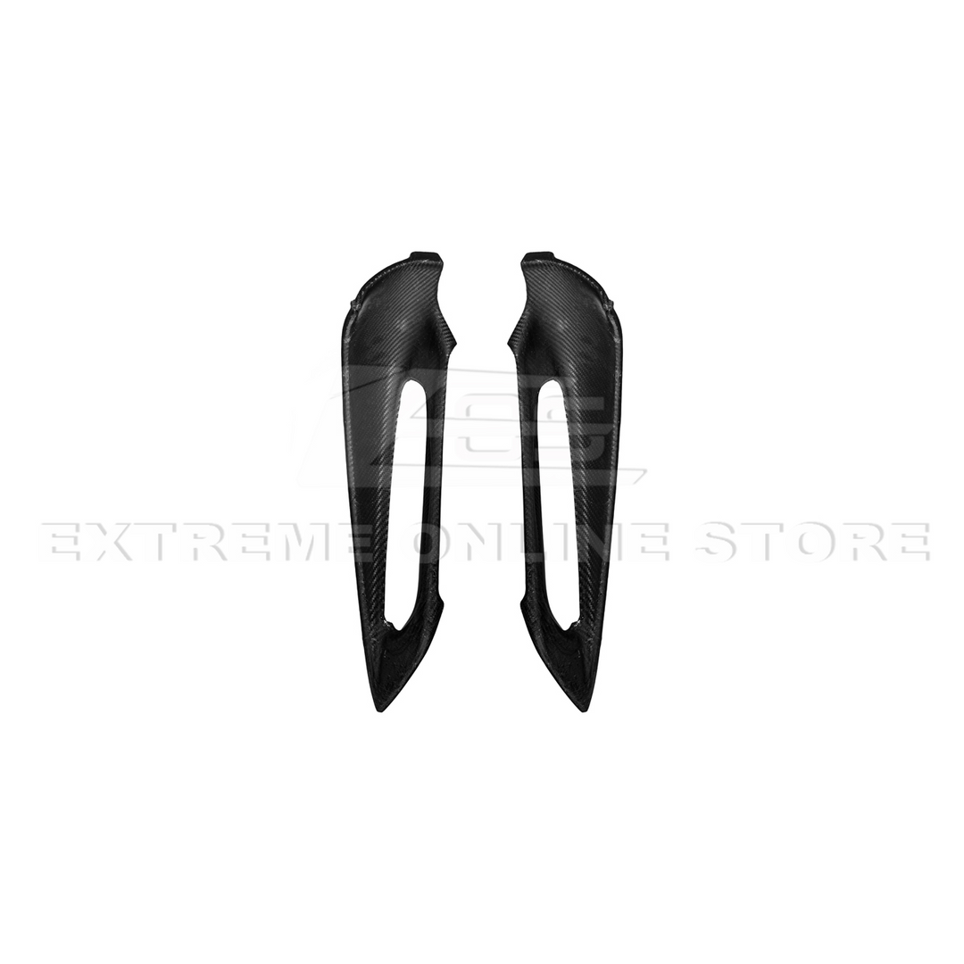 Corvette C8 DRY CARBON FIBER Window Switch Trim &amp; Pillar Panel Cover