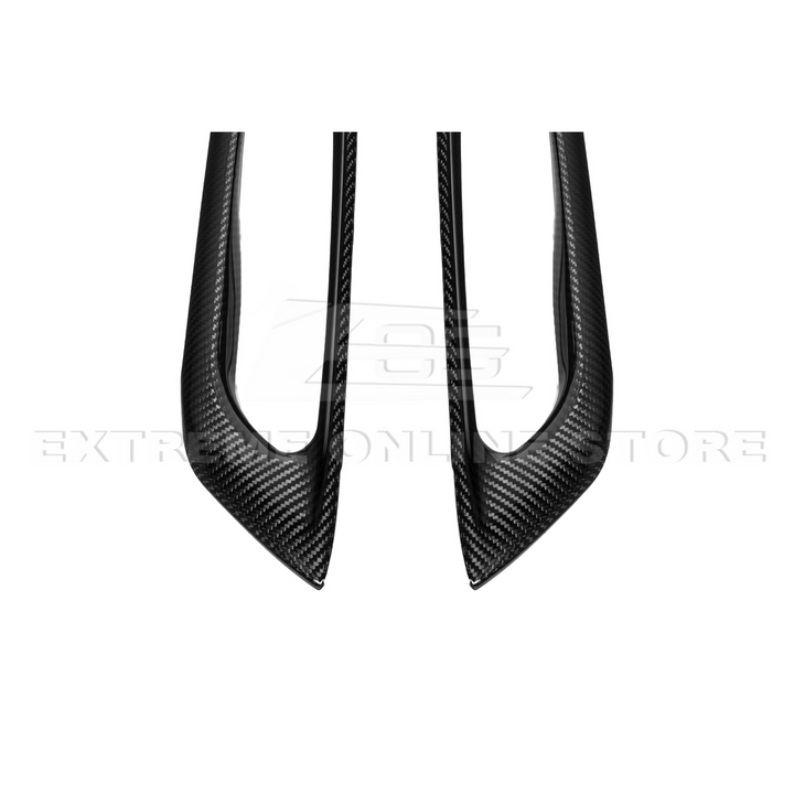 Corvette C8 DRY CARBON FIBER Window Switch Trim &amp; Pillar Panel Cover