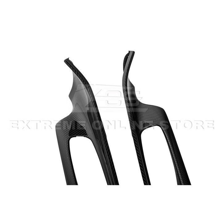 Corvette C8 DRY CARBON FIBER Window Switch Trim &amp; Pillar Panel Cover