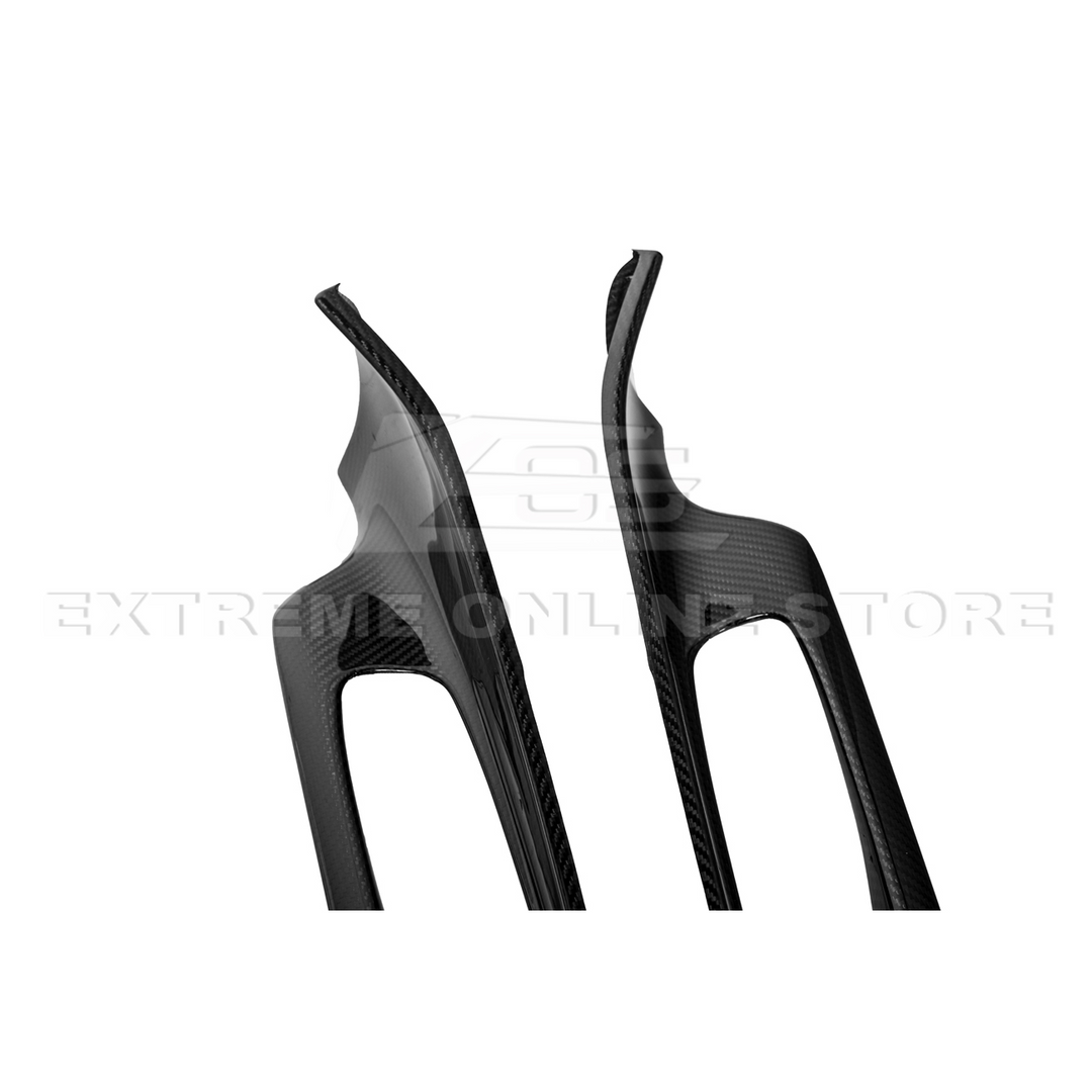Corvette C8 DRY CARBON FIBER Window Switch Trim &amp; Pillar Panel Cover
