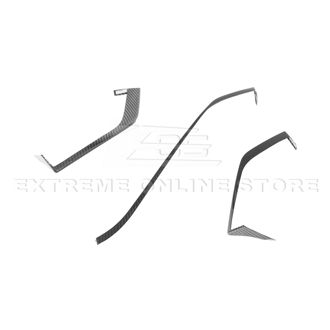 Corvette C8 DRY CARBON FIBER Upper Dash Pad Trim Kit
