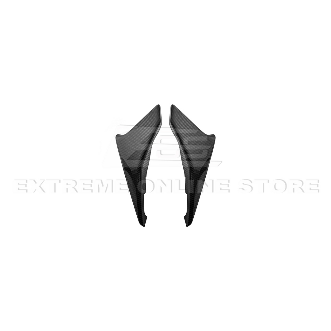 Corvette C8 DRY CARBON FIBER Window Switch Trim &amp; Pillar Panel Cover