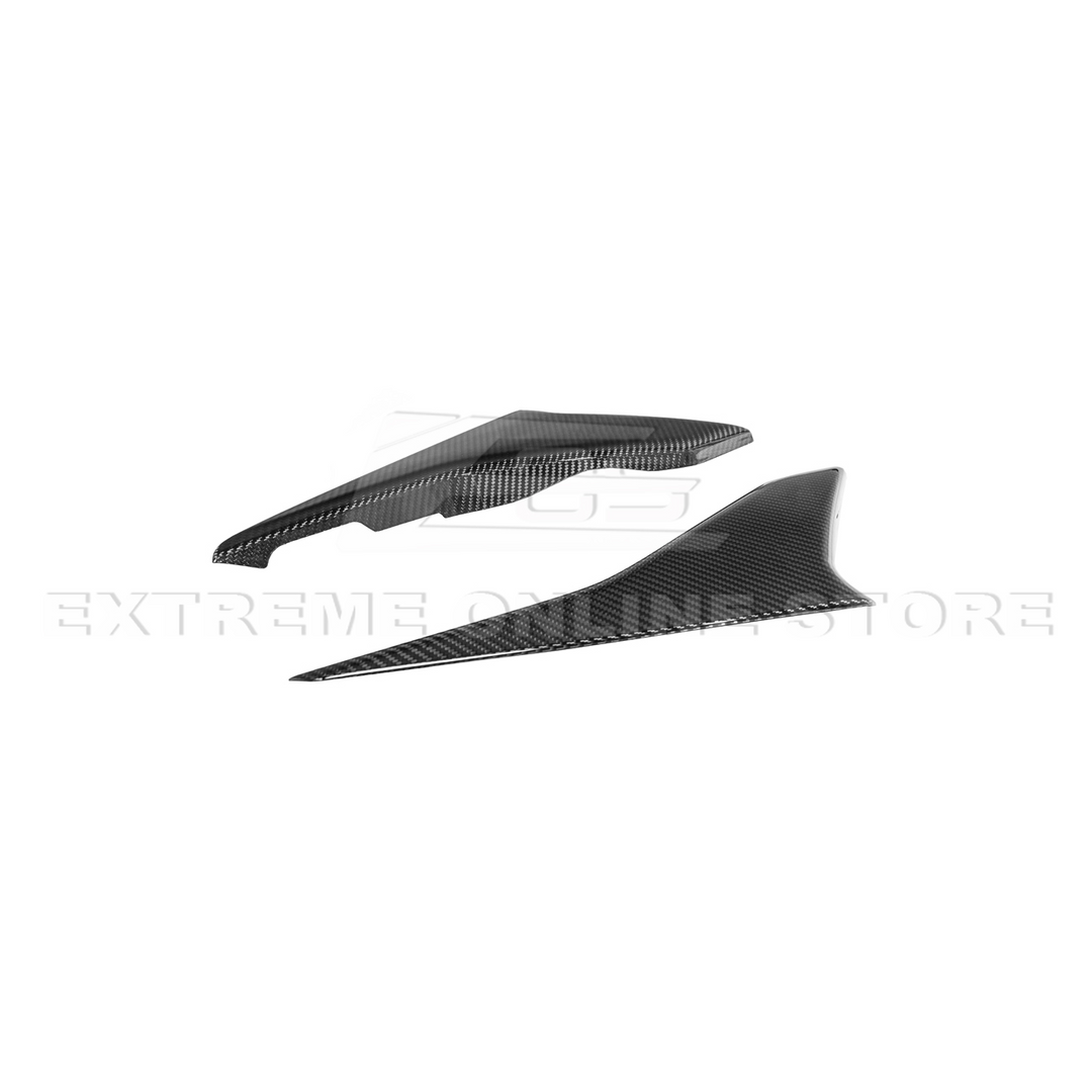 Corvette C8 DRY CARBON FIBER Window Switch Trim &amp; Pillar Panel Cover