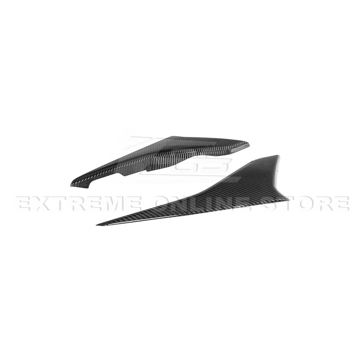 Corvette C8 DRY CARBON FIBER Window Switch Trim &amp; Pillar Panel Cover