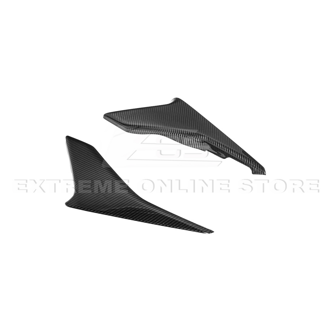 Corvette C8 DRY CARBON FIBER Window Switch Trim &amp; Pillar Panel Cover