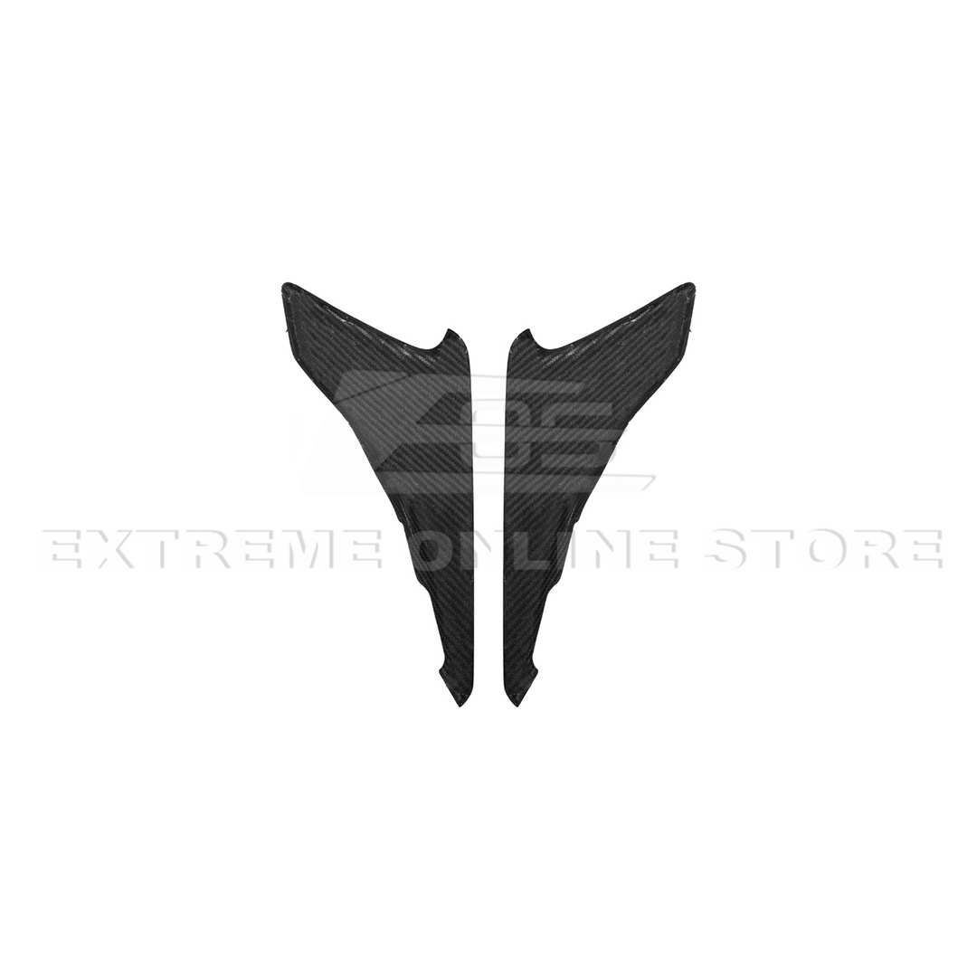 Corvette C8 DRY CARBON FIBER Window Switch Trim &amp; Pillar Panel Cover