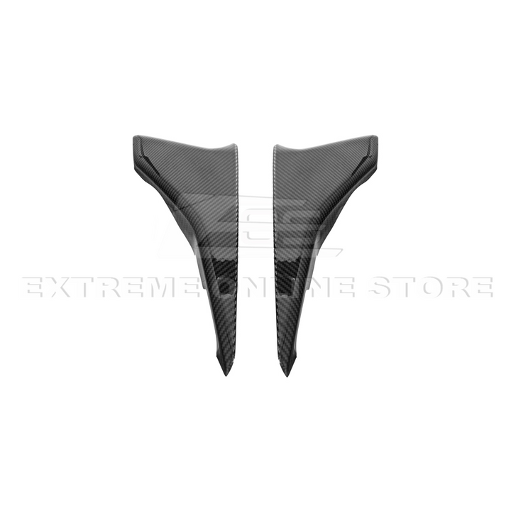Corvette C8 DRY CARBON FIBER Window Switch Trim &amp; Pillar Panel Cover