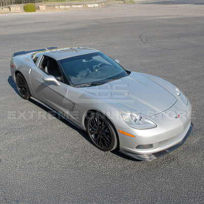 Corvette C6 Base Model Extended Front Splitter Lip & Side Skirts Rocker Panels