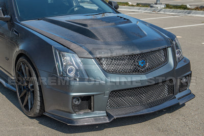 2009-15 Cadillac CTS-V Carbon Fiber Middle Vented Front Bumper Hood