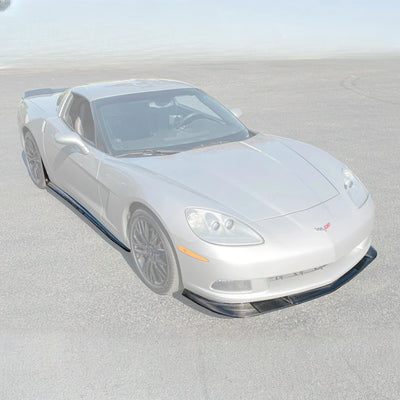 Corvette C6 Base Model Extended Front Splitter Lip & Side Skirts Rocker Panels