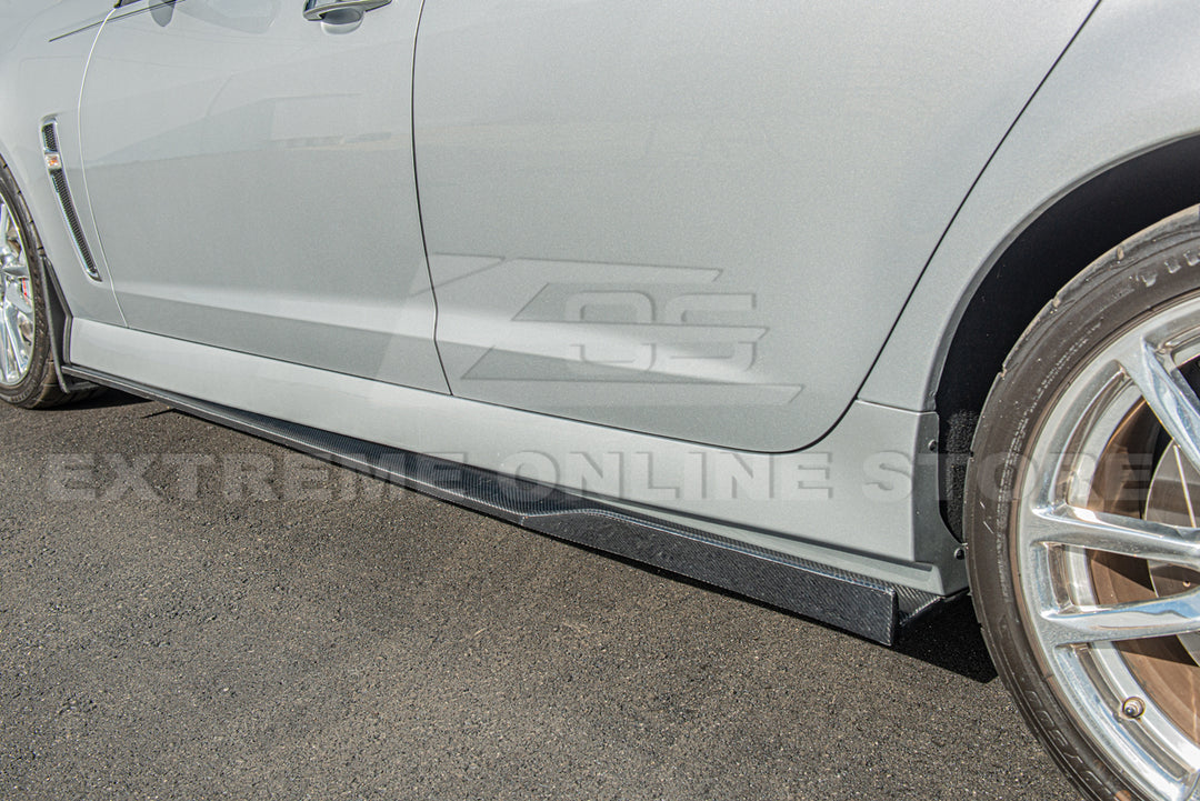 2013-15 Chevrolet SS Carbon Fiber Front Bumper Lip Splitter &amp; Side Skirts