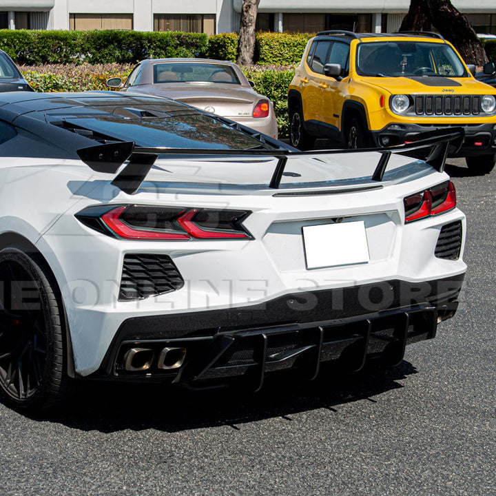 Corvette C8 Stingray DRY CARBON FIBEr Add-On Rear Diffuser Fin