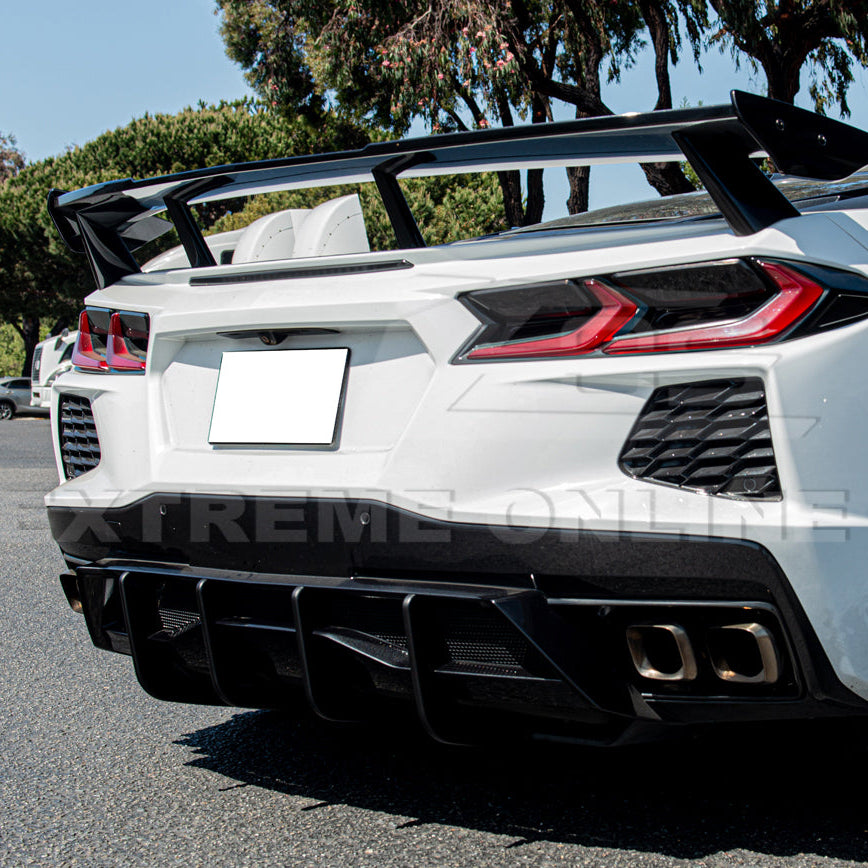 Corvette C8 Stingray DRY CARBON FIBEr Add-On Rear Diffuser Fin