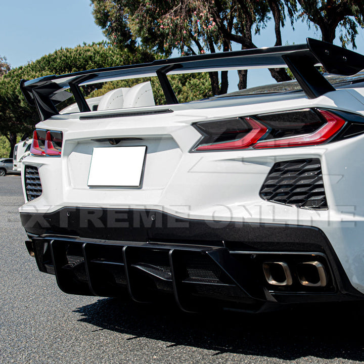Corvette C8 Stingray DRY CARBON FIBEr Add-On Rear Diffuser Fin
