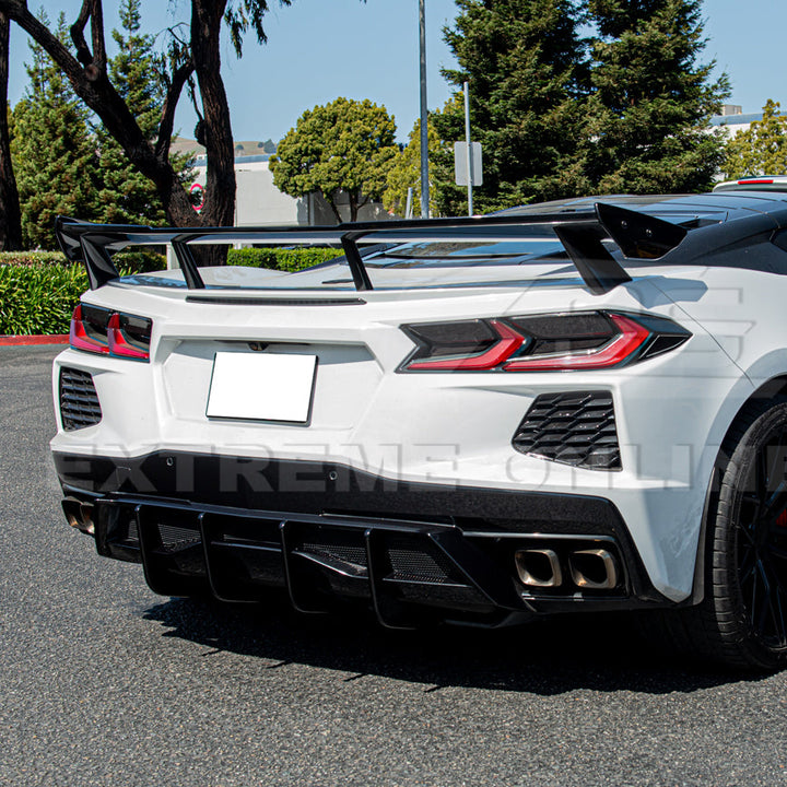 Corvette C8 Stingray DRY CARBON FIBEr Add-On Rear Diffuser Fin