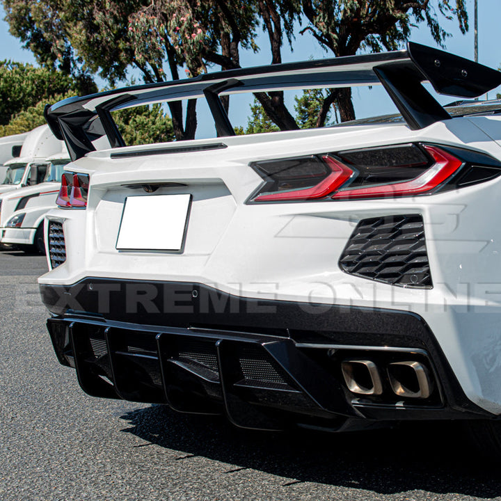 Corvette C8 Stingray DRY CARBON FIBEr Add-On Rear Diffuser Fin