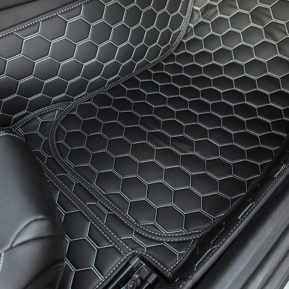 5th Gen Camaro Premium Honeycomb Leather Floor Mat Liners