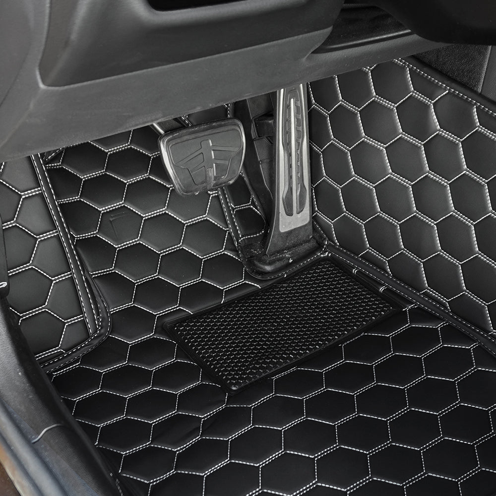 5th Gen Camaro Premium Honeycomb Leather Floor Mat Liners