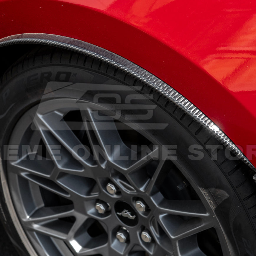 2024-Up Ford Mustang S650 DRY CARBON FIBER Rear Quarter Fender Flare Extension