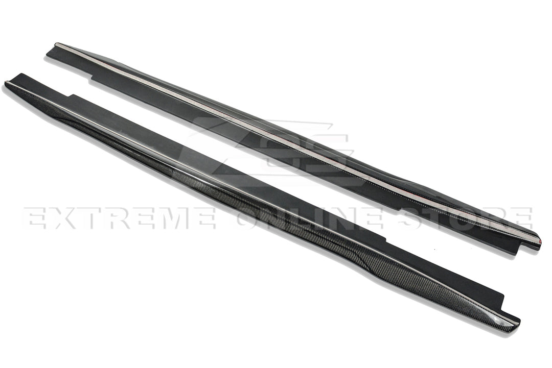 2016-19 Cadillac CTS-V Carbon Fiber Front Splitter Wheel Arch&amp; Side Skirts Rockerst