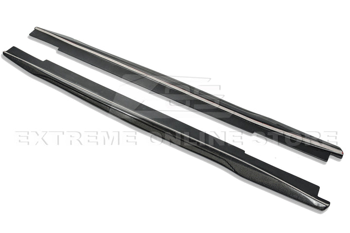 2016-19 Cadillac CTS-V Carbon Fiber Front Splitter Wheel Arch&amp; Side Skirts Rockerst