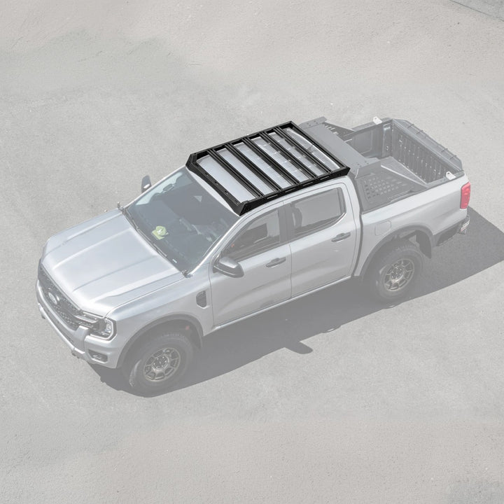 2024-Up Ford Ranger Carbon Steel Black Top Roof Rack Cargo Carrier
