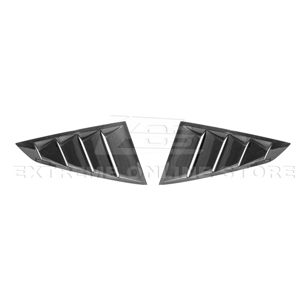 2024-Up Ford Mustang Carbon Fiber Side Quarter Window Louver Sun Shade Cover
