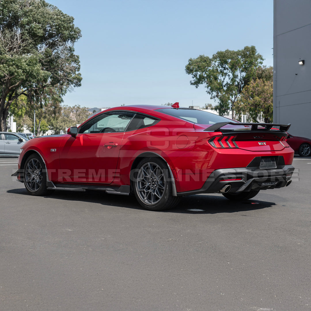 2024+ Ford Mustang DRY CARBON FIBER Fender Flares &amp; Mud Flap