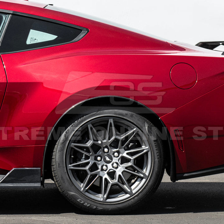2024-Up Ford Mustang S650 DRY CARBON FIBER Rear Quarter Fender Flare Extension