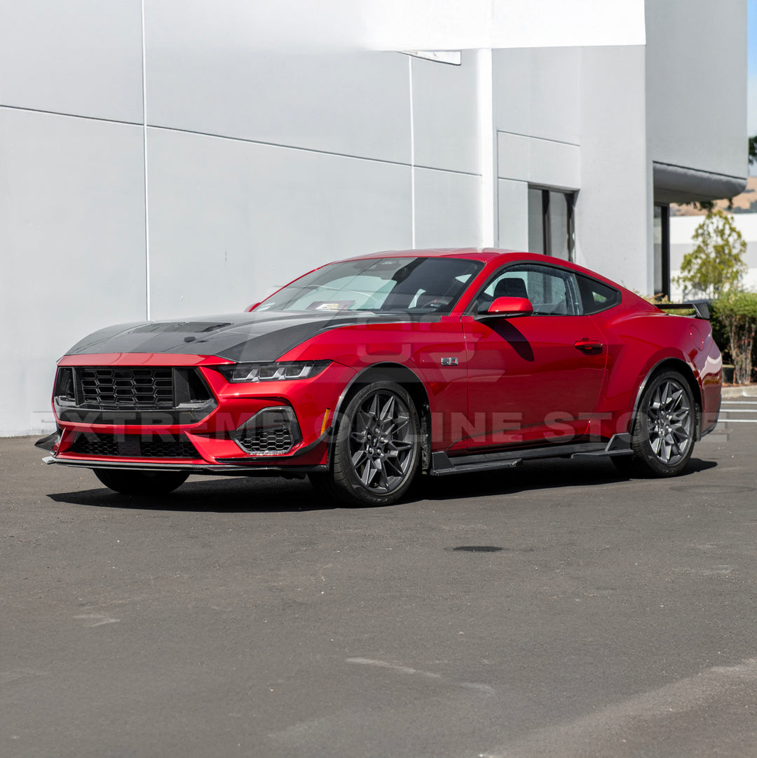 2024+ Ford Mustang DRY CARBON FIBER Fender Flares &amp; Mud Flap