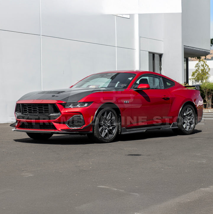 2024+ Ford Mustang DRY CARBON FIBER Fender Flares &amp; Mud Flap