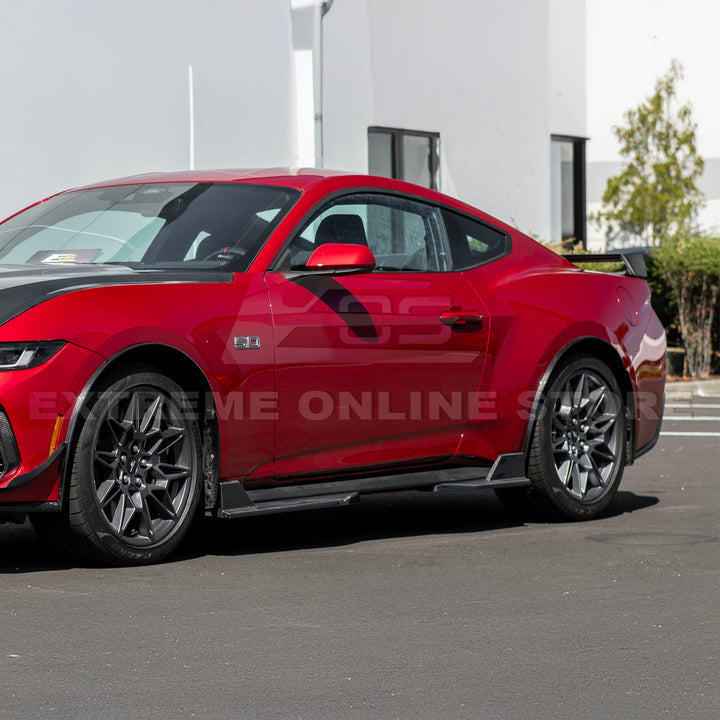 2024+ Ford Mustang DRY CARBON FIBER Fender Flares &amp; Mud Flap