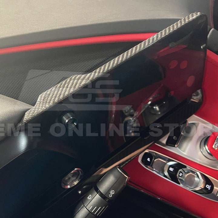 Carbon Fiber Look ABS Trim Cover For Corvette C8 Navigation Screen (2020-2025)