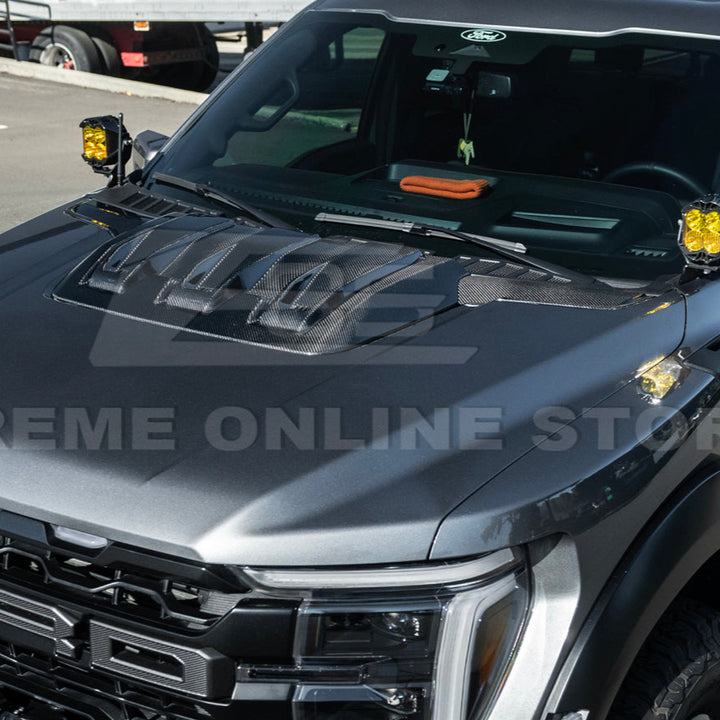 2021-Up F-150 Raptor Carbon Fiber Hood Cover