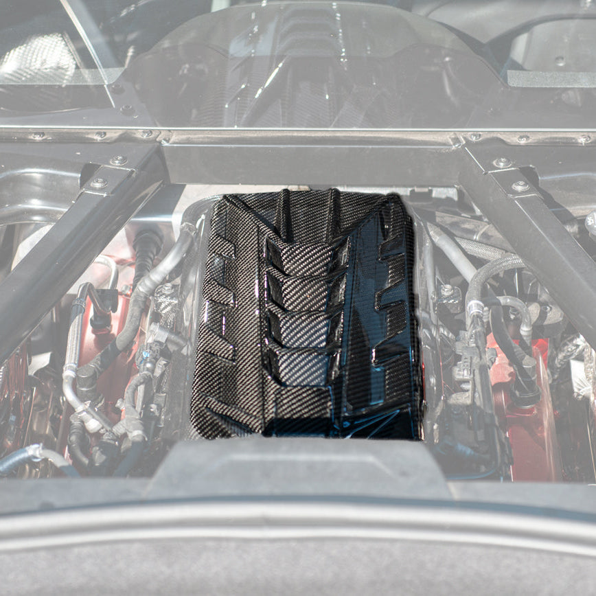 2020-Up Corvette C8 DRY CARBON FIBER LT2 Rear Engine Cover