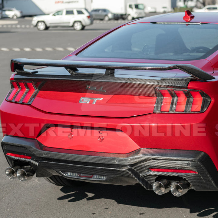2024+ Ford Mustang GT Style Dry Carbon Fiber Rear Bumper Diffuser