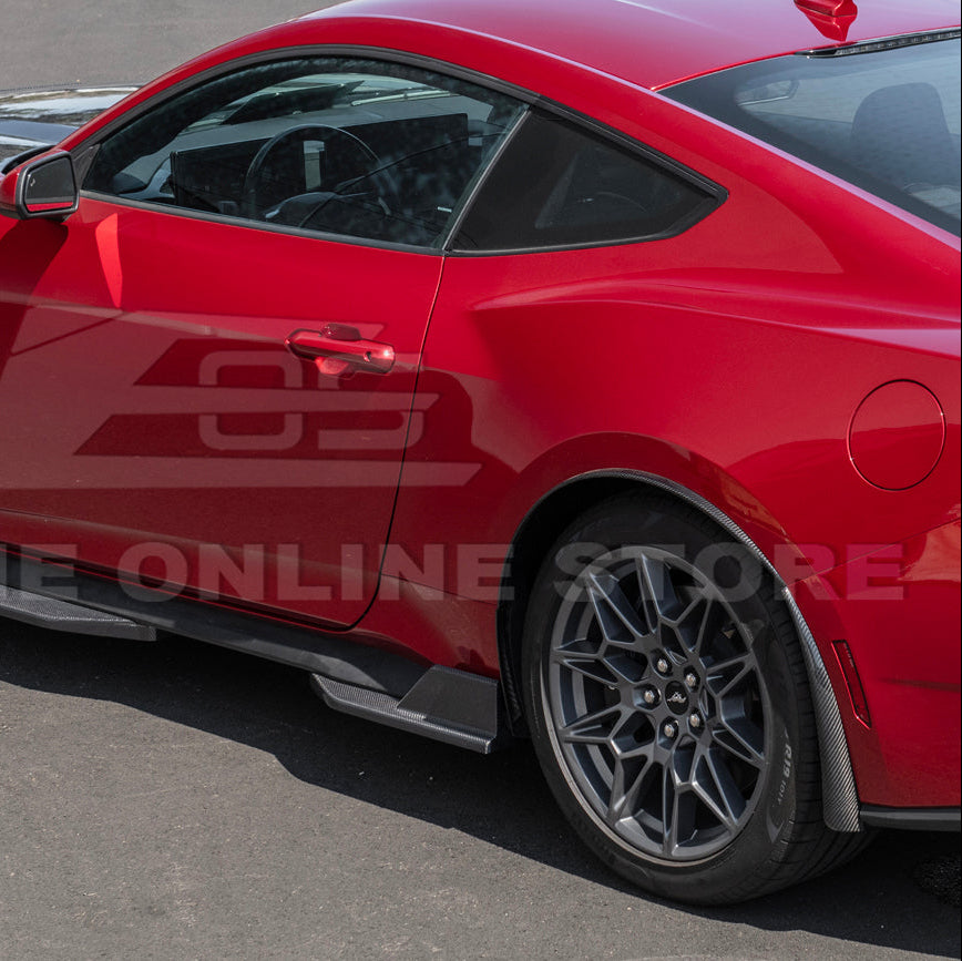 2024-Up Ford Mustang S650 DRY CARBON FIBER Rear Quarter Fender Flare Extension