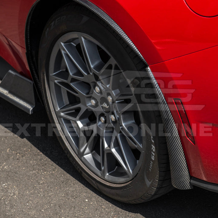 2024+ Ford Mustang DRY CARBON FIBER Fender Flares &amp; Mud Flap