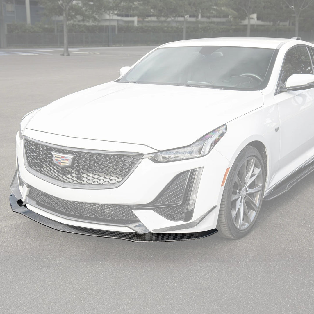 2020-24 Cadillac CT5-V Blackwing Package Style Carbon Fiber Front Lip Splitter Canards