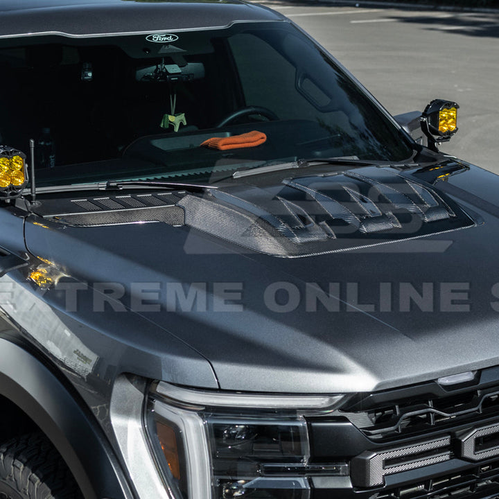 2021-Up F-150 Raptor Carbon Fiber Hood Cover