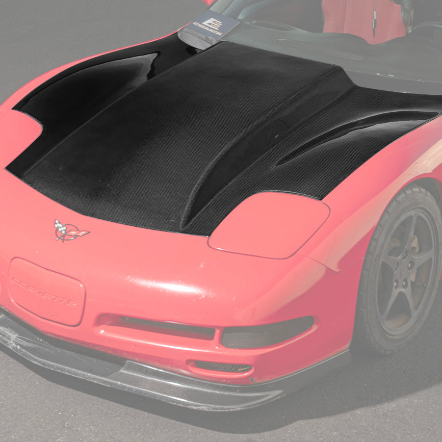 Corvette C5 Front Cow Vented Hood Cover