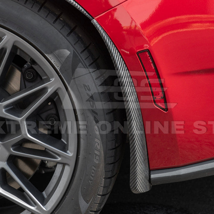 2024+ Ford Mustang DRY CARBON FIBER Fender Flares &amp; Mud Flap