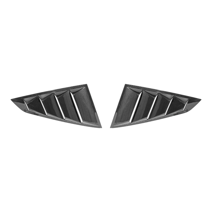 2024-Up Ford Mustang Carbon Fiber Side Quarter Window Louver Sun Shade Cover